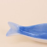Vide poche céramique bleu poisson 30cm | Hashtag Déco