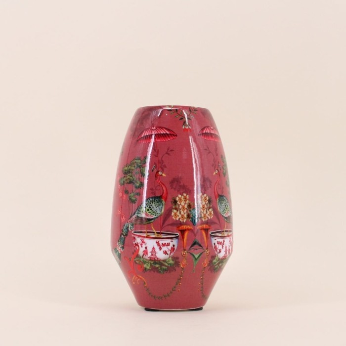 Vase bombe métal rosé 22cm - Élégance zen | Hashtag Déco