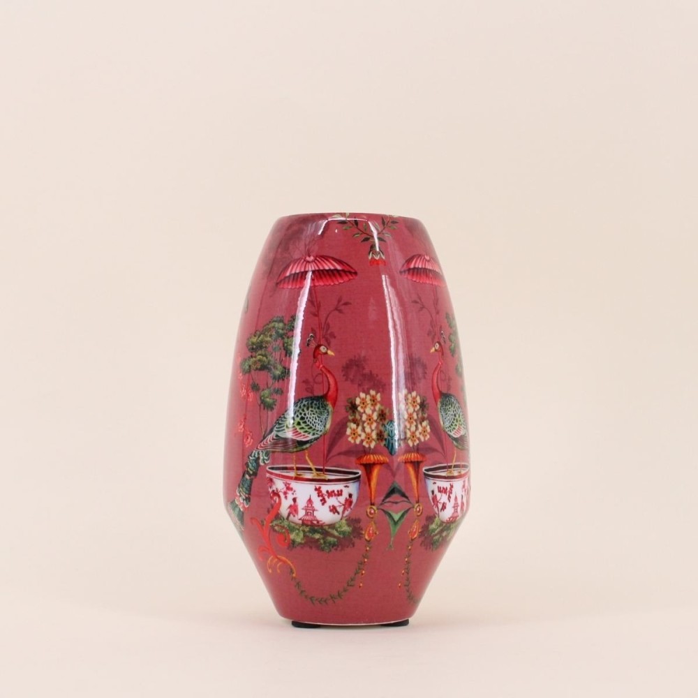 Vase bombe métal rosé 22cm - Élégance zen | Hashtag Déco