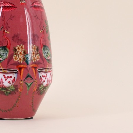 Vase bombe métal rosé 22cm - Élégance zen | Hashtag Déco