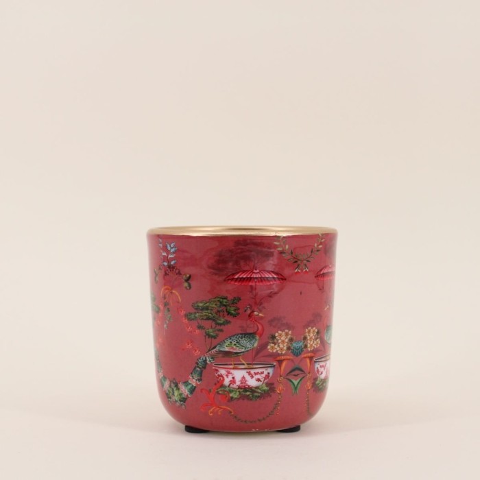 Cache pot métal rose Asian Fauna | Hashtag Déco