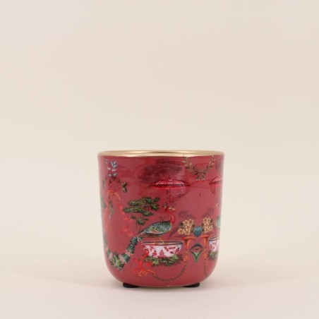 Cache pot métal rose Asian Fauna | Hashtag Déco