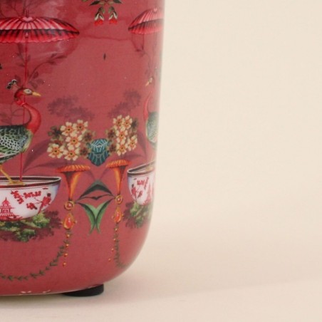 Cache pot métal rose Asian Fauna | Hashtag Déco