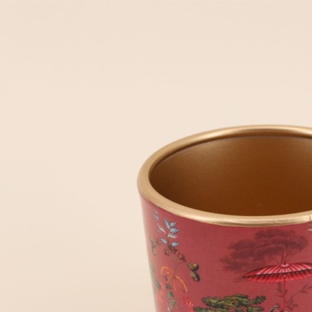 Cache pot métal rose Asian Fauna | Hashtag Déco