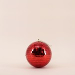 Boule à facettes 15cm plastique rouge | Hashtag Déco
