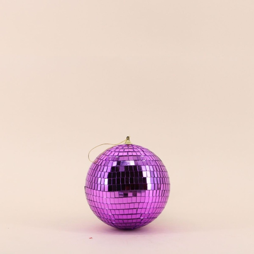 Boule à facettes 15cm plastique rouge | Hashtag Déco