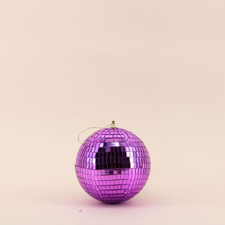 Boule à facettes 15cm plastique rouge | Hashtag Déco