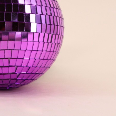 Boule à facettes 15cm plastique rouge | Hashtag Déco