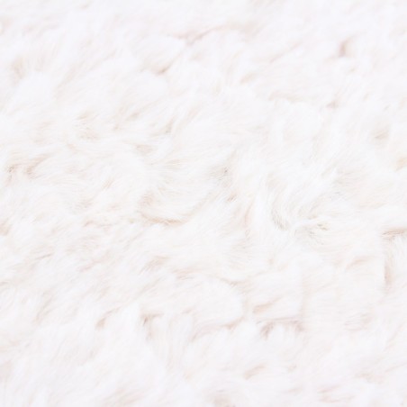 Coussin fausse fourrure blanc 40x60cm | Hashtag Déco