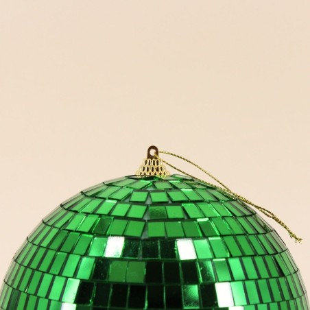 Boule à facettes 15cm plastique rouge | Hashtag Déco