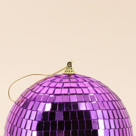 Boule à facettes 15cm plastique rouge | Hashtag Déco