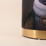 Pouf en velours vert "Queen of cats" | Hashtag Déco