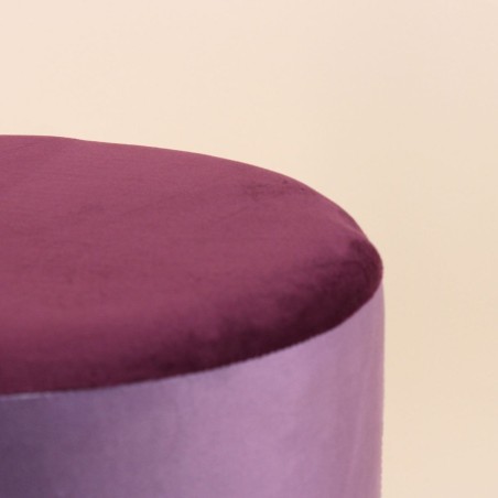 Pouf velours violet imprimé girafe exotique | Hashtag Déco