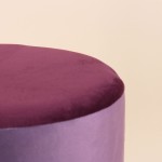 Pouf velours violet imprimé girafe exotique | Hashtag Déco