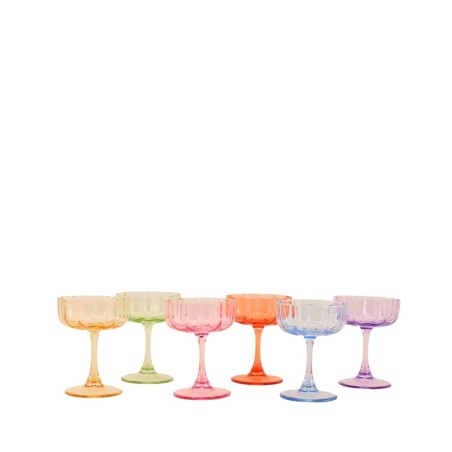 Set de 6 coupes en verre coloré pour vos réceptions | Hashtag Déco