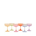 Set de 6 coupes en verre coloré pour vos réceptions | Hashtag Déco