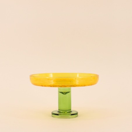 Coupe en verre bicolore élégante 17x10cm | Hashtag Déco