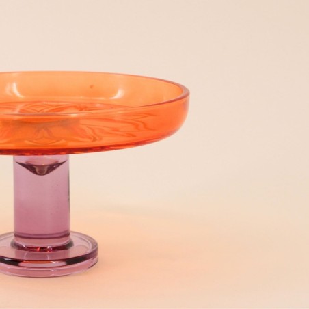 Coupe en verre bicolore élégante 17x10cm | Hashtag Déco