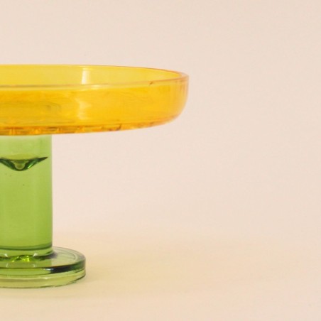 Coupe en verre bicolore élégante 17x10cm | Hashtag Déco