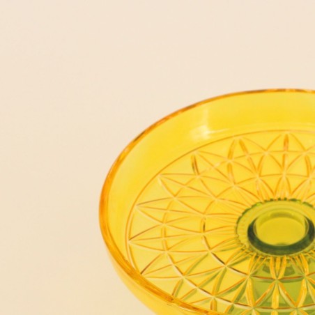 Coupe en verre bicolore élégante 17x10cm | Hashtag Déco