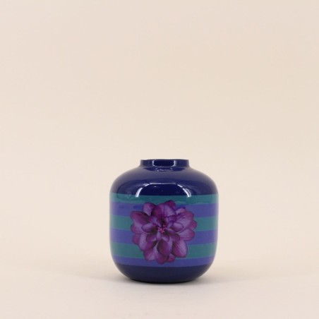 Vase en métal laqué bleu/violet 11cm | Hashtag Déco
