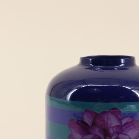 Vase en métal laqué bleu/violet 11cm | Hashtag Déco