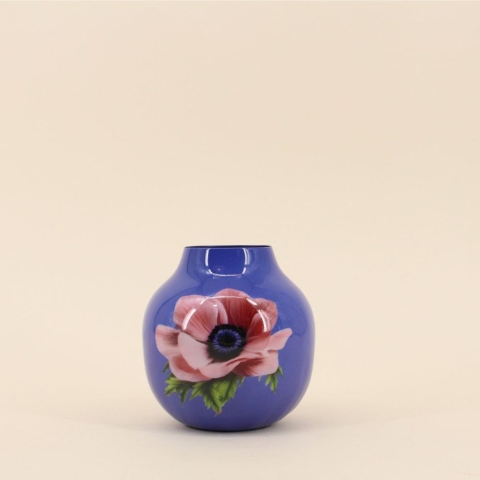 Vase en métal violet fleuri 12cm | Hashtag Déco