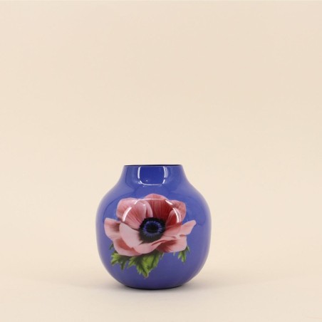Vase en métal violet fleuri 12cm | Hashtag Déco