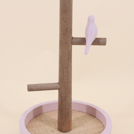 Porte bijoux en bois rose 24cm | Hashtag Déco