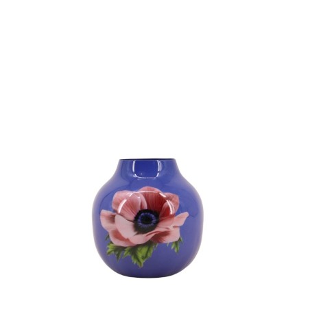 Vase en métal violet fleuri 12cm | Hashtag Déco