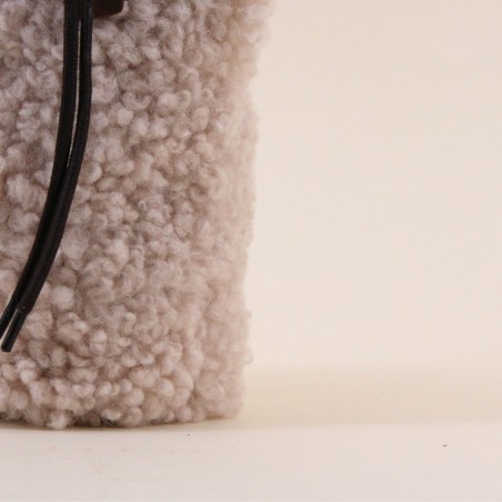 Étui champagne peau de mouton beige | Hashtag Déco