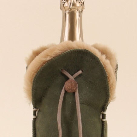Étui champagne mouton kaki élégant | Hashtag Déco