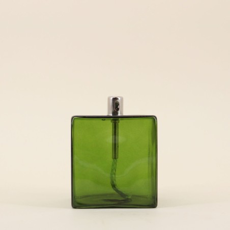 Lampe à huile verre vert soufflé 10cm | Hashtag Déco