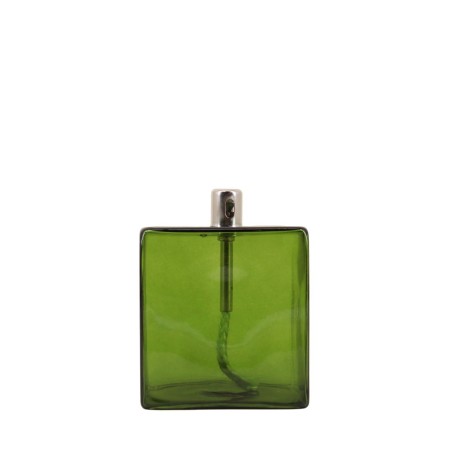 Lampe à huile verre vert soufflé 10cm | Hashtag Déco