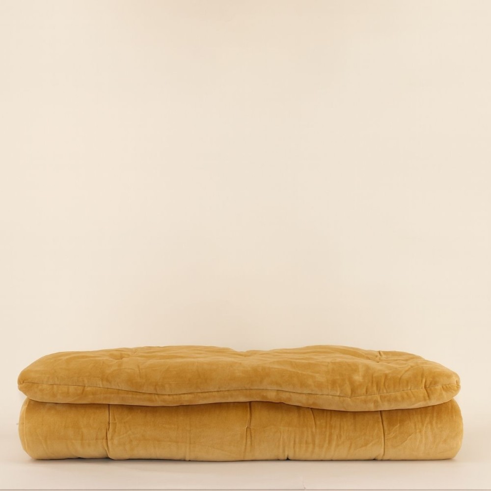 Plaid velours coton 80x200 cm - Élégance et confort | Hashtag Déco