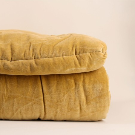 Plaid velours coton 80x200 cm - Élégance et confort | Hashtag Déco