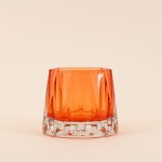 Photophore en verre facetté 14x8 cm | Hashtag Déco