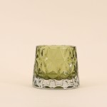 Photophore en verre facetté 14x8 cm | Hashtag Déco