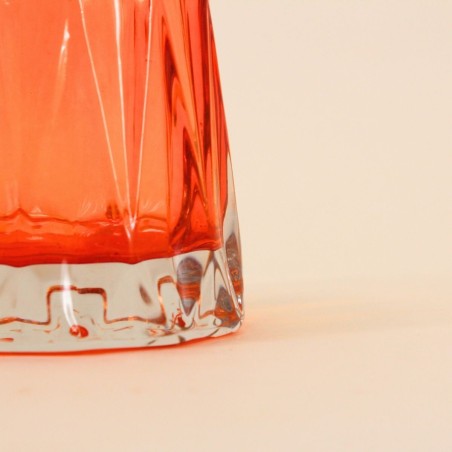 Photophore en verre facetté 14x8 cm | Hashtag Déco