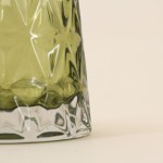 Photophore en verre facetté 14x8 cm | Hashtag Déco