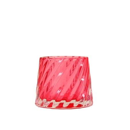 Photophore en verre facetté 14x8 cm | Hashtag Déco