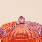 boîte en verre strié coloré 14x8cm chic et pratique | Hashtag Déco