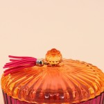 boîte en verre strié coloré 14x8cm chic et pratique | Hashtag Déco