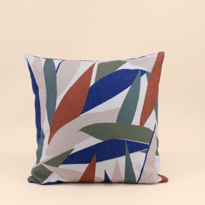Coussin extérieur motifs feuillage vert 40x40cm | Hashtag Déco