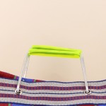 Sac shopper violet plastique "Be Happy" 35x45 | Hashtag Déco