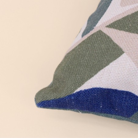 Coussin extérieur motifs feuillage vert 40x40cm | Hashtag Déco