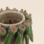 Vase céramique vert relief piments 17x29cm | Hashtag Déco