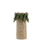 Vase céramique vert relief piments 17x29cm | Hashtag Déco