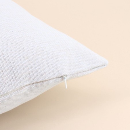 Coussin extérieur beige en tissu 50x50cm | Hashtag Déco