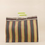 Sac shopper plastique vert "Smile everyday" | Hashtag Déco